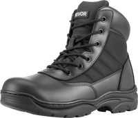 VEVOR Men's Military Tactical Boots, 6 inch Combat Hiking Work Boots, Lightweight & Breathable & Sturdy Mens Motorcycle Interceptor Trooper Boot, for Outdoor Security Mountaineering, US Size 10.5