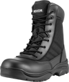 VEVOR Men's Military Tactical Boots, 8 inch Combat Hiking Work Boots, Lightweight & Breathable Side Zipper Mens Motorcycle Interceptor Trooper Boot, for Outdoor Security Mountaineering, US Size 10