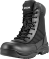 VEVOR Men's Military Tactical Boots, 8 inch Combat Hiking Work Boots, Lightweight & Breathable Side Zipper Mens Motorcycle Interceptor Trooper Boot, for Outdoor Security Mountaineering, US Size 11