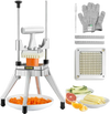VEVOR Commercial Vegetable Fruit Chopper 1/4" Blade Heavy Duty Professional Food Dicer Kattex French Fry Cutter Onion Slicer Stainless Steel for Tomato Peppers Potato Mushroom