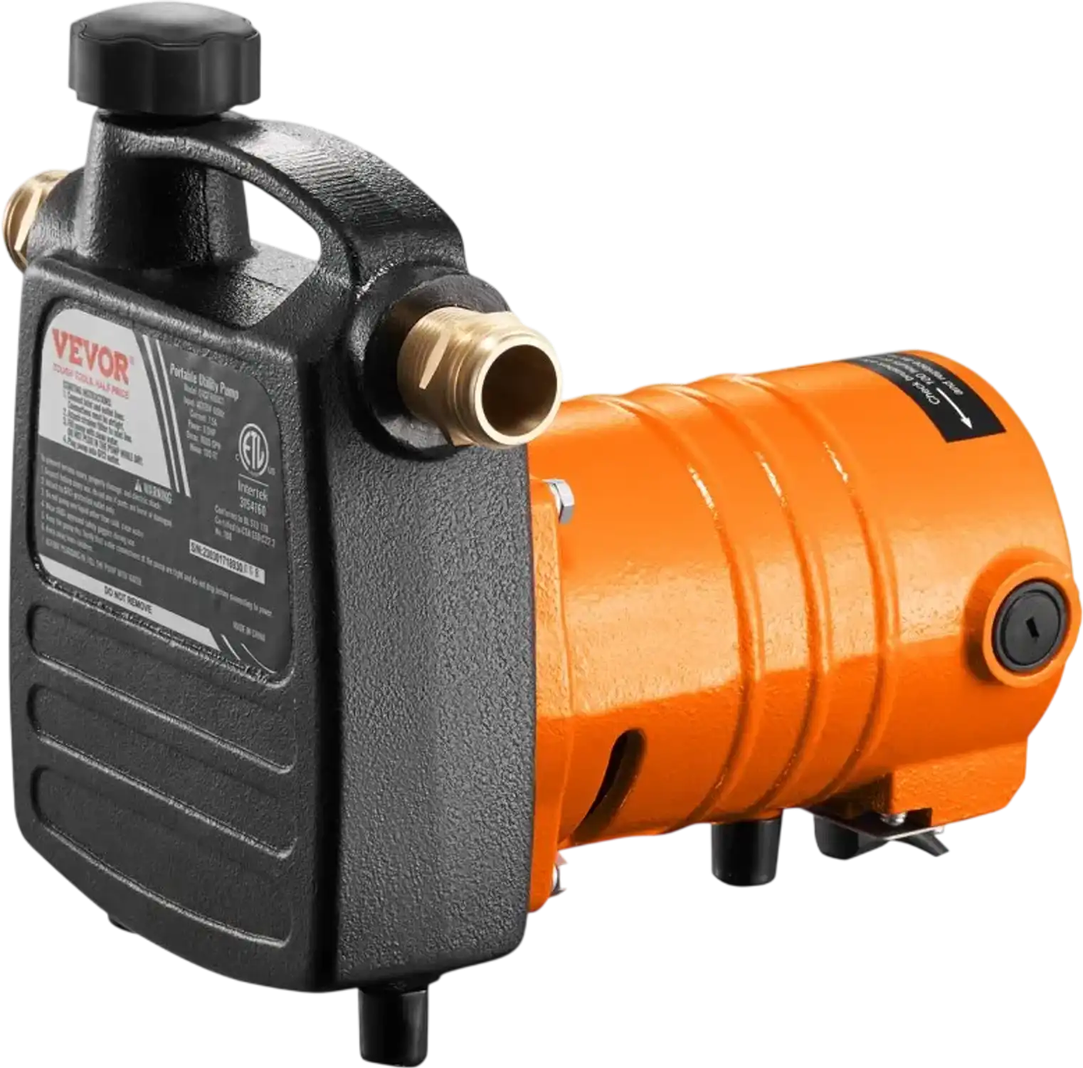Vevor Transfer Pump Cast Iron Water Transfer 1600 GPH 1/2 HP Portable Electric Utility Pump New