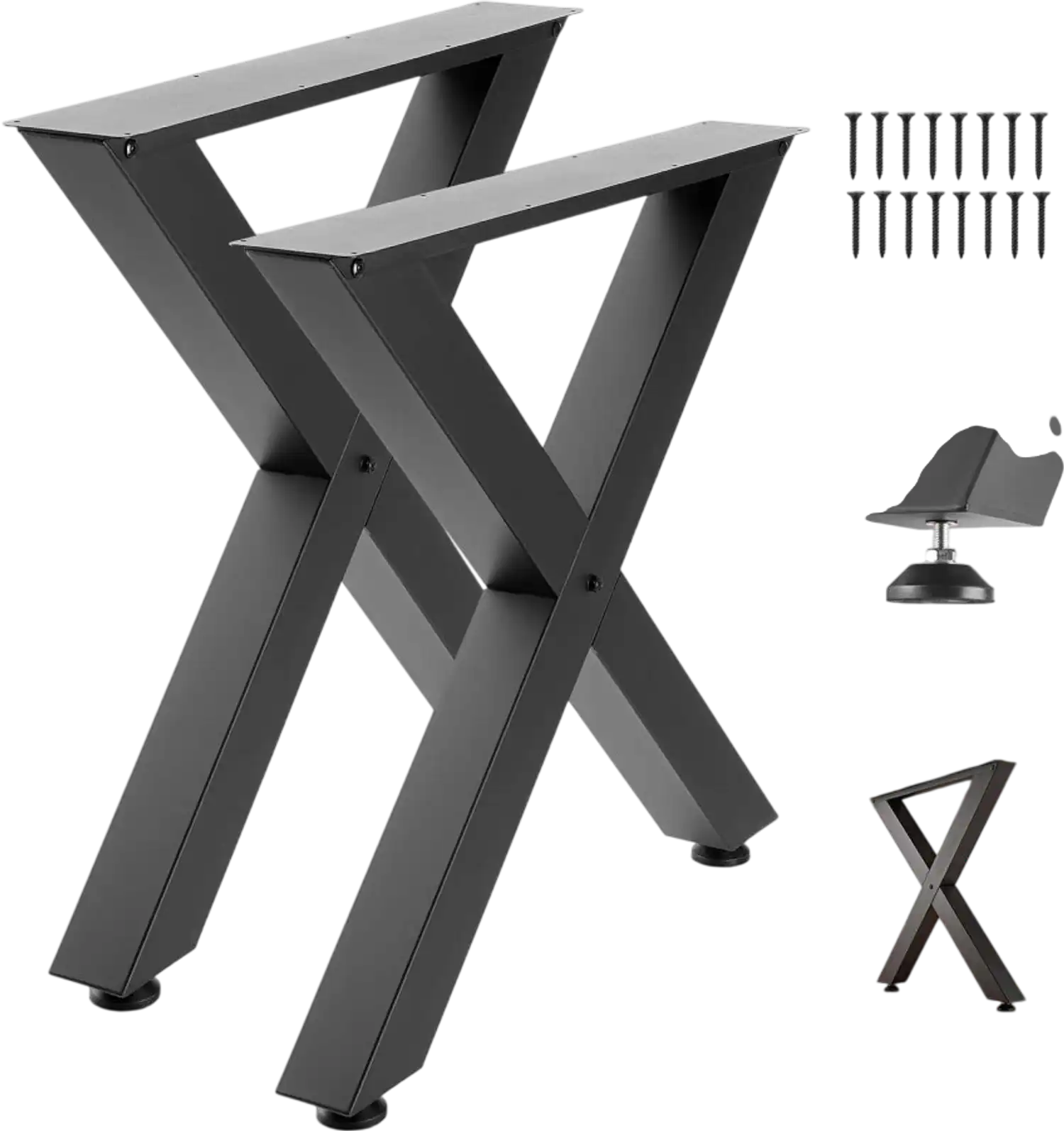 Vevor Table Legs X Frame Steel Furniture Legs 29.5