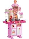 VEVOR Kids Kitchen Playset, Toddler Kitchen with Cooking Stove with Steam, Sounds and Lights, Play Kitchen Set with 48 PCS Cooking Accessory Set for Toddlers, Preschoolers, Children Ages 3-5, Pink