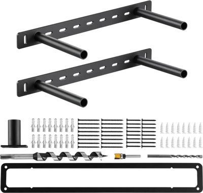 VEVOR Floating Shelf Brackets 2 Pcs, 150 lbs/68 kg Weight Capacity, 16x6.2x1.5 inch / 406.4x157.4x38.1 mm, Heavy Duty Hidden Shelf Brackets Support, Wall Mounting Invisible Floating Shelves Bracket