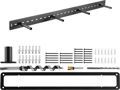 VEVOR Floating Shelf Bracket 1 Pack, 230 lbs/104 kg Weight Capacity, 46x6.2x3 inch / 1168.4x157.4x76.2 mm, Heavy Duty Hidden Shelf Brackets Support, Wall Mounting Invisible Floating Shelves Bracket