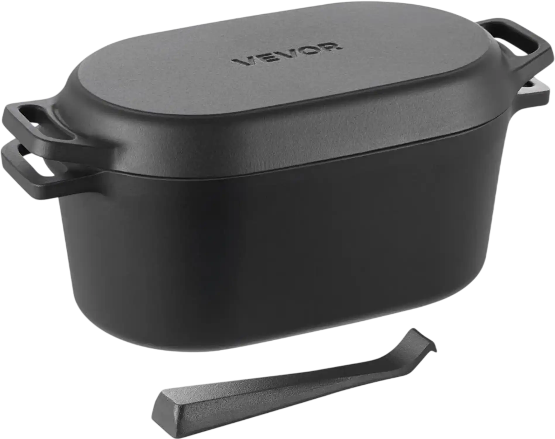 Vevor Dutch Oven 3.5 QT Enameled Cast Iron Bread Baking Pot with Lid Black New