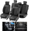 VEVOR Seat Covers, Universal Car Seat Covers Full Set Seats, Front and Rear Seat, 9pcs Faux Leather Seat Cover, Semi-enclosed Design, Detachable Headrest and Airbag Compatible, for Most Car SUV Truck