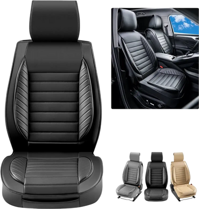 Vevor Seat Covers Universal Faux Leather Front Car Seat Covers 2-Piece Black New