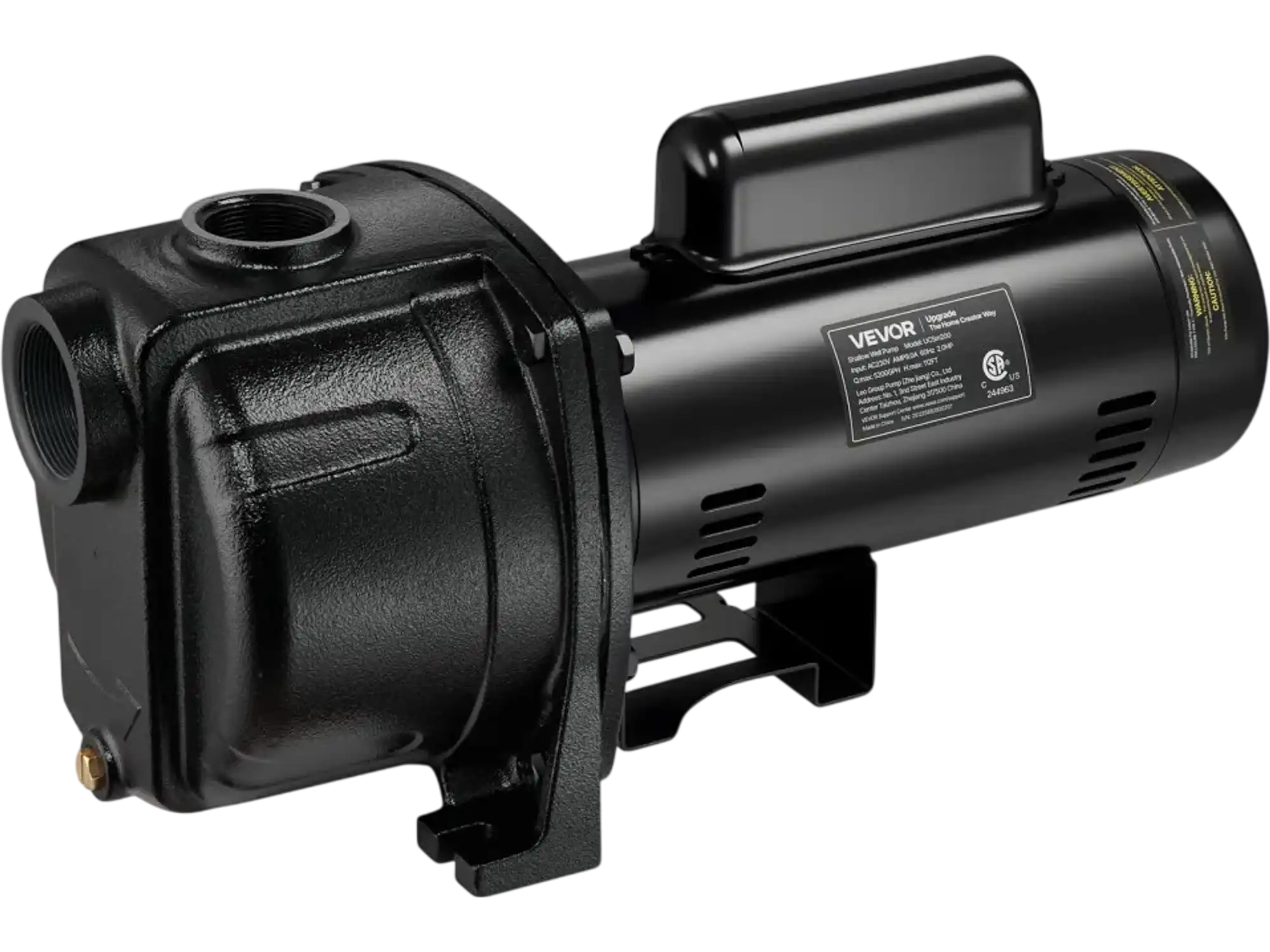 Vevor Shallow Well Jet Pump 2 HP 230V 5200 GPH Cast Iron for Garden Irrigation New
