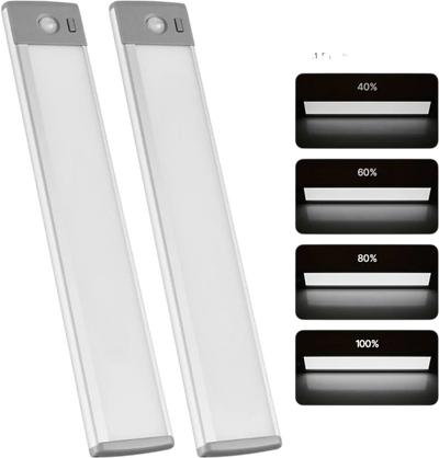 Vevor Under Cabinet Lighting Wireless Motion Sensor LED 2-Piece Set New