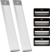 VEVOR Under Cabinet Lighting, 2 PCS, 40 LED Motion Sensor Lights, Rechargeable Battery Operated Closet Lights, Wireless Under Counter Light for Cabinets, Bookshelf, Stair, Hallway