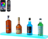 VEVOR LED Lighted Liquor Bottle Display, 1 Tier 30 Inch Wall Mounted Whiskey Rack Stand, 1 Step Commercial Illuminated Home Bar Shelf, Acrylic Drinks lighting Shelves with RF Remote & App Control