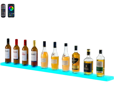 Vevor Liquor Bottle Display Shelf LED Lighted 60