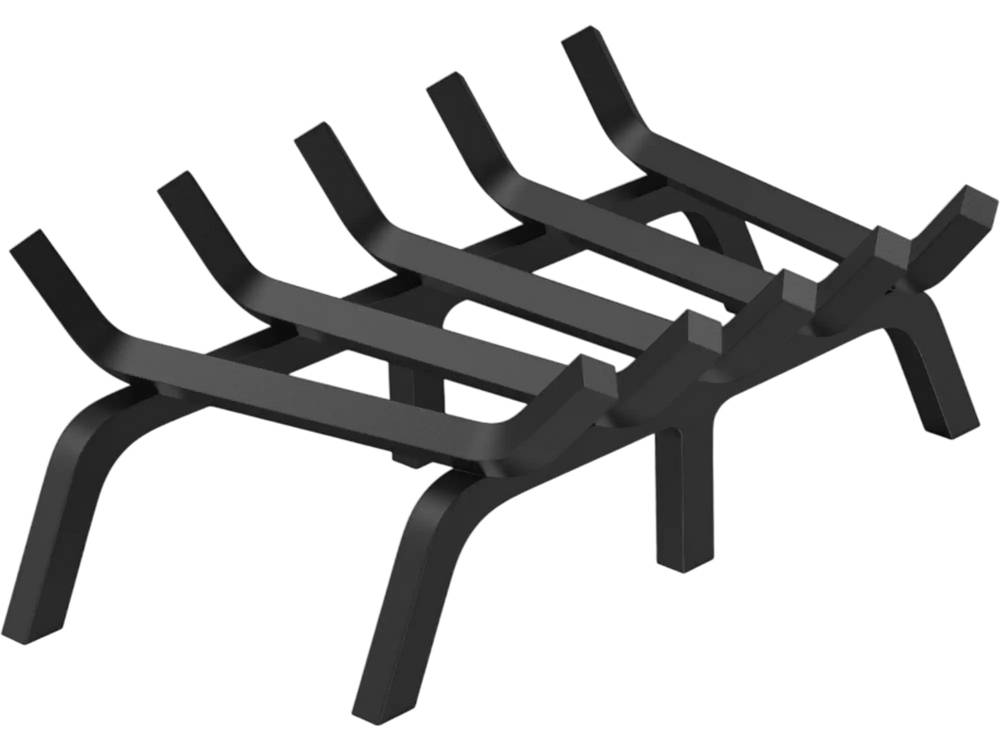 VEVOR Fireplace Log Grate, 24 inch Heavy Duty Fireplace Grate with 6 Support Legs, 3/4’’ Solid Powder-coated Steel Bars, Log Firewood Burning Rack Holder for Indoor and Outdoor Fireplace