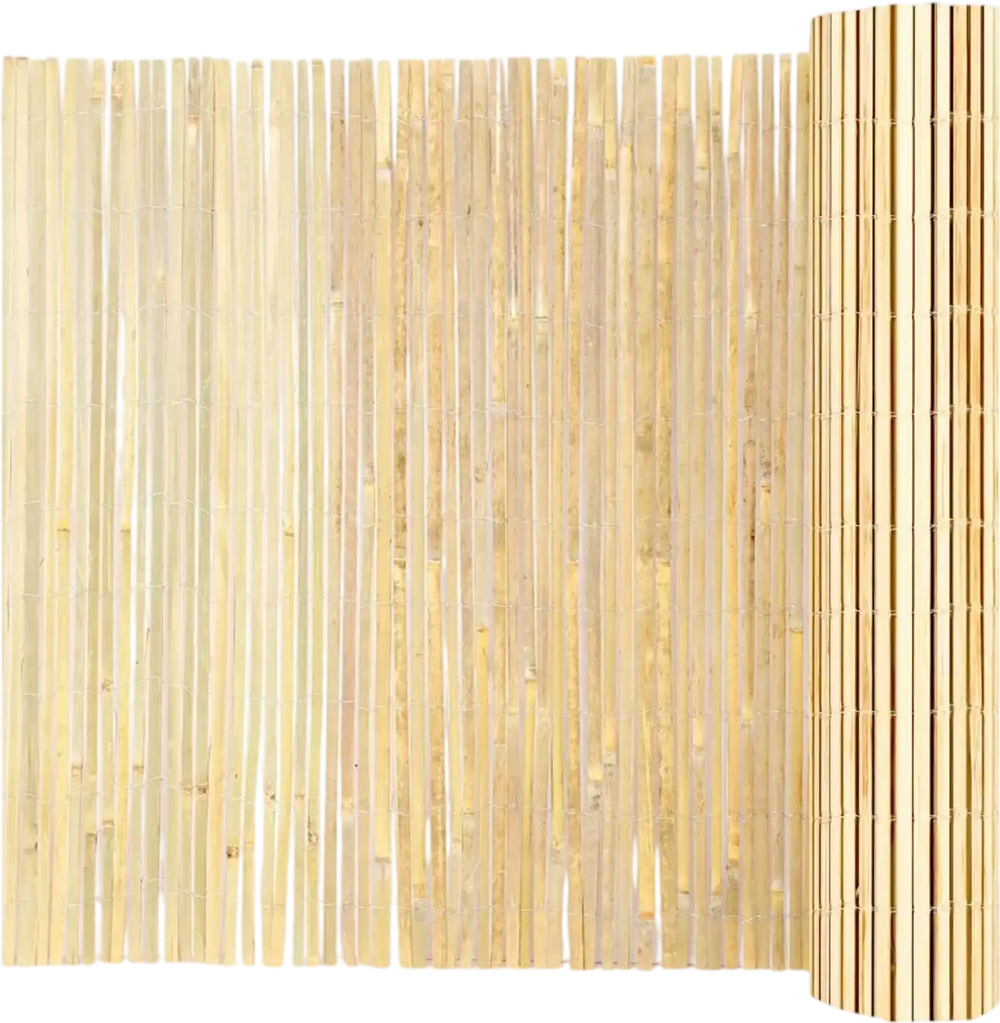 VEVOR Natural Bamboo Fence Privacy Screen, Eco-Friendly Privacy Bamboo Slat Fence, 6 ft H x 13 ft L Decorative Bamboo Screen Panel, for Garden, Backyard, Balcony, Patio, Pool Side