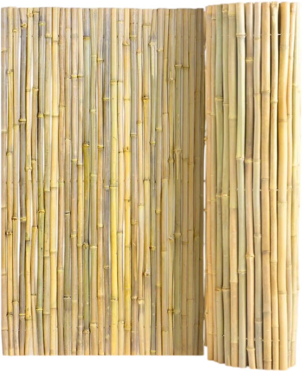 VEVOR Natural Rolled Bamboo Fence, Eco-Friendly Bamboo Privacy Fence 4 ft H x 6 ft L x 0.75 in D. , Decorative Bamboo Privacy Screen for Garden, Backyard, Balcony, Patio, Pool Side