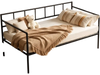 VEVOR Twin Daybed Metal Twin Size Day Bed Frame with Under-Bed Storage, for Living Room Bedroom Guest Room, Space Saving, Heavy-Duty Metal Sofa Bed Support, Easy Assembly, Without Trundle, Black