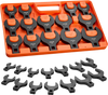 VEVOR Crowfoot Wrench Set, 1/2" Drive, 14-Piece Metric 27 to 50 mm Crows Foot Wrenches, with Storage Tray, Dual Size Markings on Tools and Tray, for Auto Maintenance or Repairs