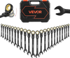 VEVOR Flex-Head Ratcheting Wrench Set, 24-Piece SAE and Metric, 72 Teeth, Cr-V Steel Ratchet Flexible Combination Wrench Set with Storage Case, for General Household and Automotive Repairs, Black