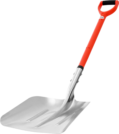 VEVOR Snow Shovel for Driveway, 14 in Wide Aluminum Alloy Snow Shovel with D-shaped Handles, Large Capacity Snowplow Shovels, Lightweight Snows Removal Tool for Garden Car Camping