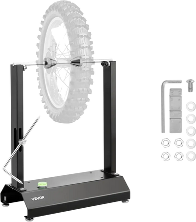 VEVOR Motorcycle Wheel Balancer, 88.2 lbs Capacity, Tire Balancer & Truing Stand with Adjustable Centering Cones and Truing Pointer, Balancing Tools for Most Motorcycles & Bicycles, 32-Inch Wheel Dia