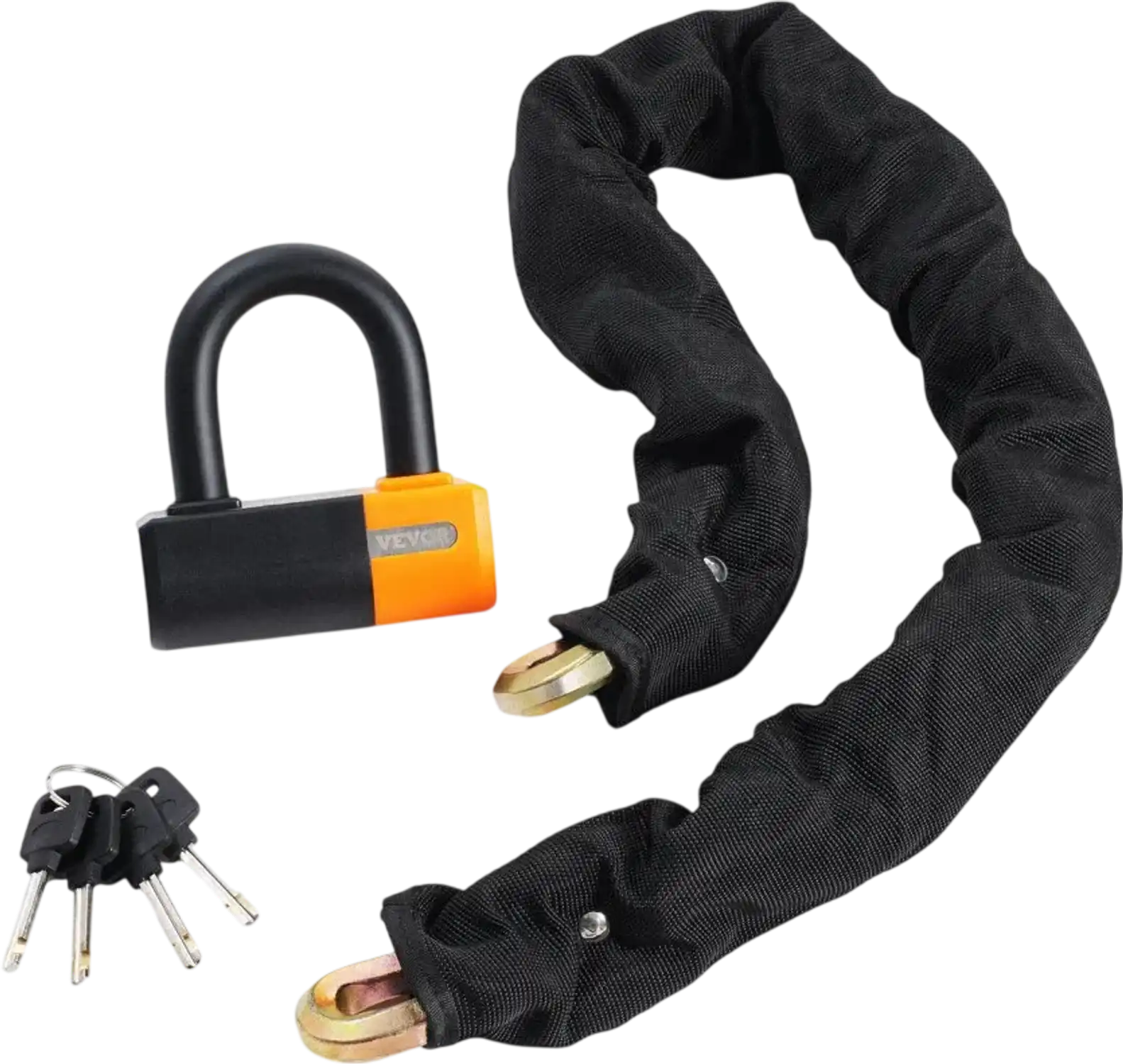Vevor Bike Chain Lock Heavy Duty Anti-Theft 3.28' Steel 14mm with 4 Keys New