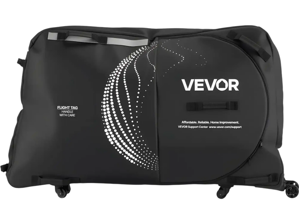 VEVOR Bike Travel Bag, Transport Universal Bicycle Storage Case Bag with TSA Lock, Support Plates, Protection and Fork Mount Stabilisation, Bicycle Case Max. Wheelbase 51 in for Airplane, Outdoor Use