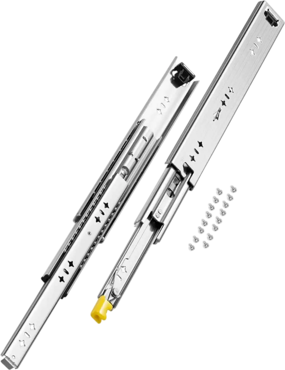 VEVOR Heavy Duty Drawer Slides 16inch, 1 Pair Locking Drawer Slides 250lbs Load Capacity, Side Mount Ball Bearing, 3-Fold Full Extension