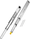 VEVOR Heavy Duty Drawer Slides 18inch, 1 Pair Locking Drawer Slides 250lbs Load Capacity, Side Mount Ball Bearing, 3-Fold Full Extension