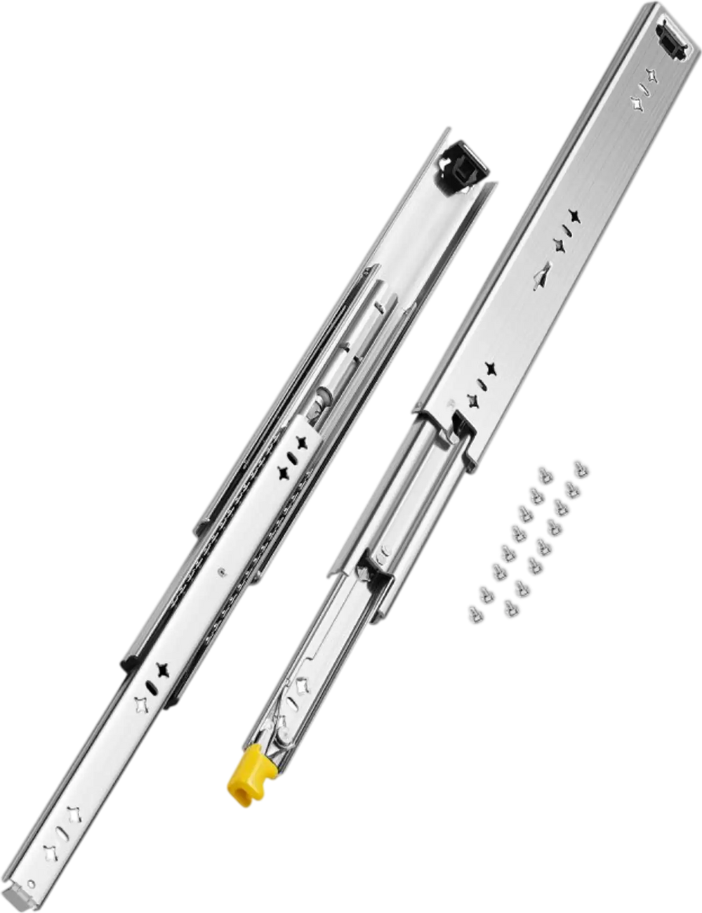 VEVOR Heavy Duty Drawer Slides 18inch, 1 Pair Locking Drawer Slides 250lbs Load Capacity, Side Mount Ball Bearing, 3-Fold Full Extension