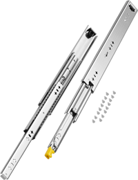 VEVOR Heavy Duty Drawer Slides 18inch, 1 Pair Locking Drawer Slides 250lbs Load Capacity, Side Mount Ball Bearing, 3-Fold Full Extension