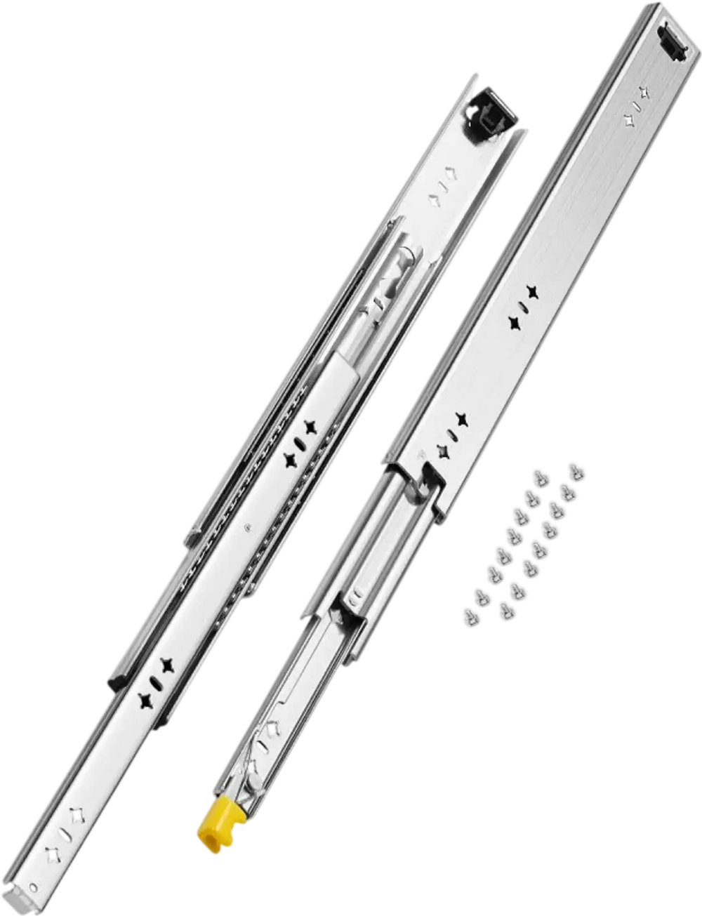VEVOR Heavy Duty Drawer Slides 20inch, 1 Pair Locking Drawer Slides 250lbs Load Capacity, Side Mount Ball Bearing, 3-Fold Full Extension
