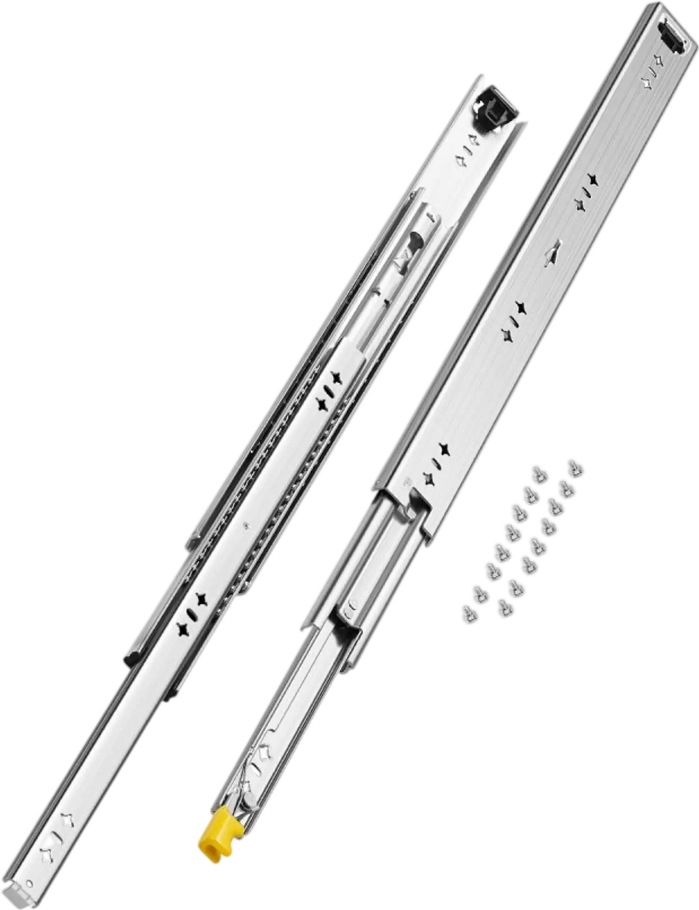 VEVOR Heavy Duty Drawer Slides 24inch, 1 Pair Locking Drawer Slides 250lbs Load Capacity, Side Mount Ball Bearing, 3-Fold Full Extension
