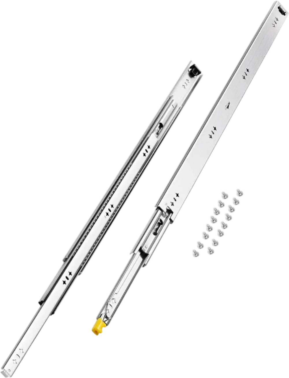 VEVOR Heavy Duty Drawer Slides 36inch, 1 Pair Locking Drawer Slides 250lbs Load Capacity, Side Mount Ball Bearing, 3-Fold Full Extension