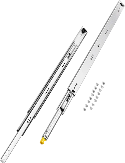 VEVOR Heavy Duty Drawer Slides 36inch, 1 Pair Locking Drawer Slides 250lbs Load Capacity, Side Mount Ball Bearing, 3-Fold Full Extension
