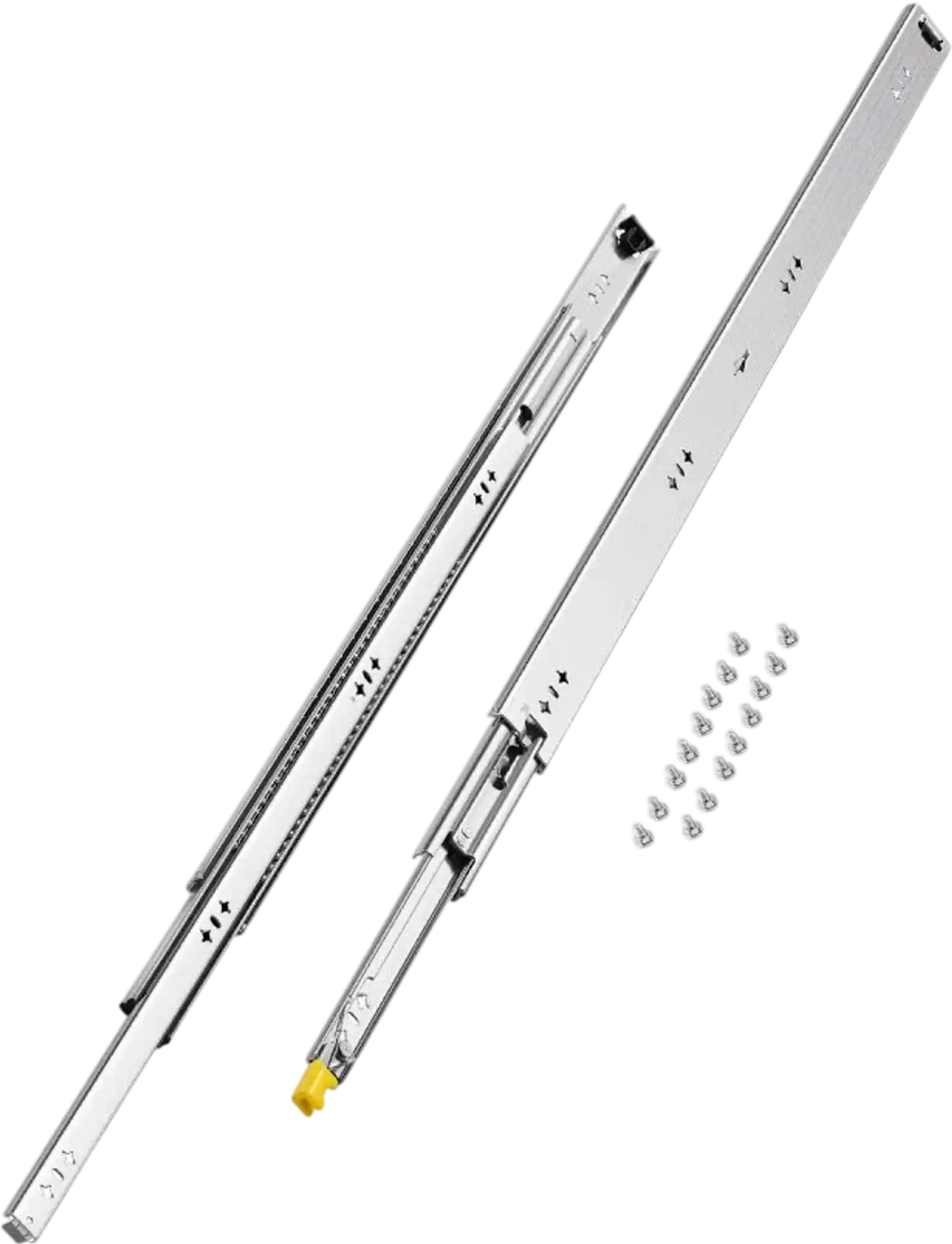 KFFKFF Set of 2 Drawer Rails, Full Extension, Available in Various Sizes from 16 to 60 inches, 250 lbs Weight Limit, Locking Mechanism, Ball Bearing Side Mount Drawer Slide Rail