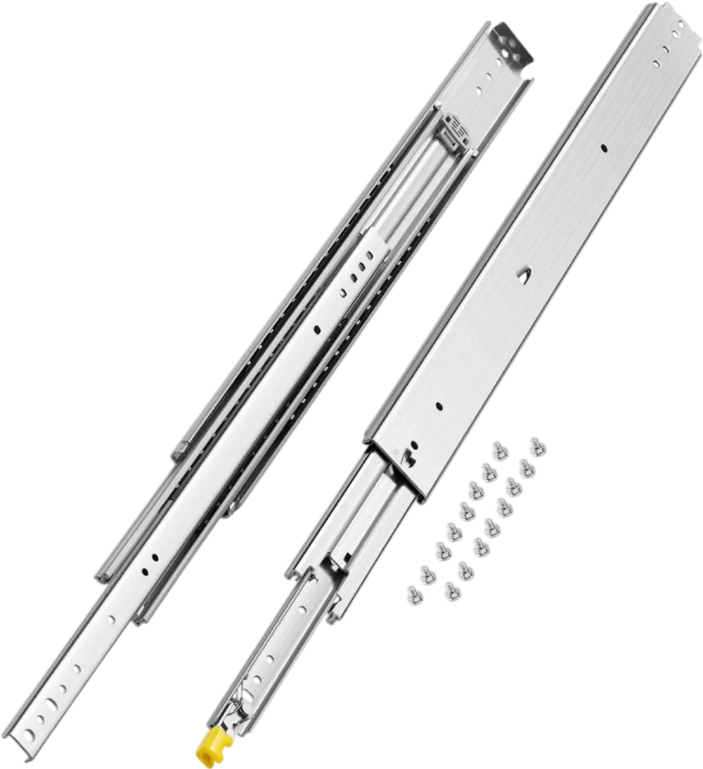VEVOR Heavy Duty Drawer Slides, 1 Pair 30inch Locking Drawer Slides, 500lbs Load Capacity, Side Mount Ball Bearing Drawer Glides, Full Extension Industrial Locking Rail