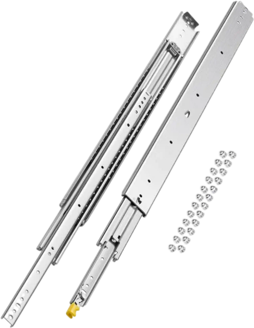 VEVOR Drawer Slides, 1 Pair 36inch Locking Drawer Slides, 500lbs Load Capacity, Side Mount Ball Bearing Drawer Glides, Long Full Extension Drawer Slide