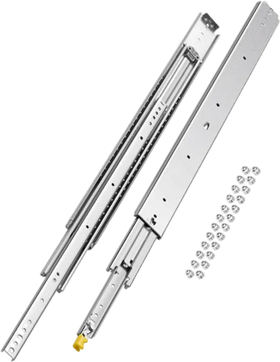 VEVOR Drawer Slides, 1 Pair 36inch Locking Drawer Slides, 500lbs Load Capacity, Side Mount Ball Bearing Drawer Glides, Long Full Extension Drawer Slide