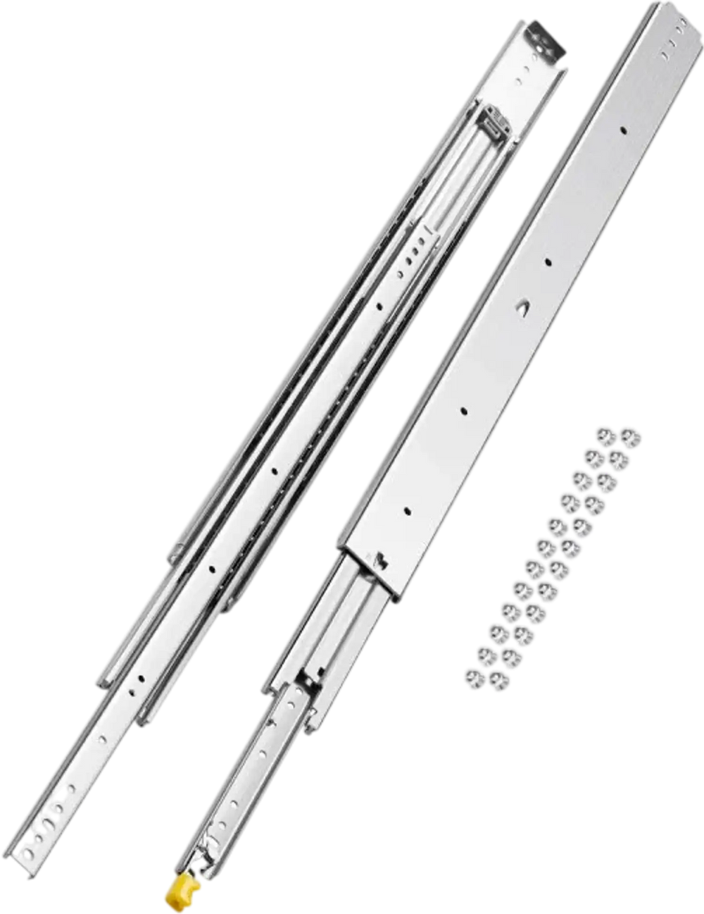 VEVOR 1 Pair Full Extension Drawer Slides 40 n, 500 lbs Load Capacity Locking Drawer Slides, Ball Bearing with Lock Side Mount Drawer Slide Rail