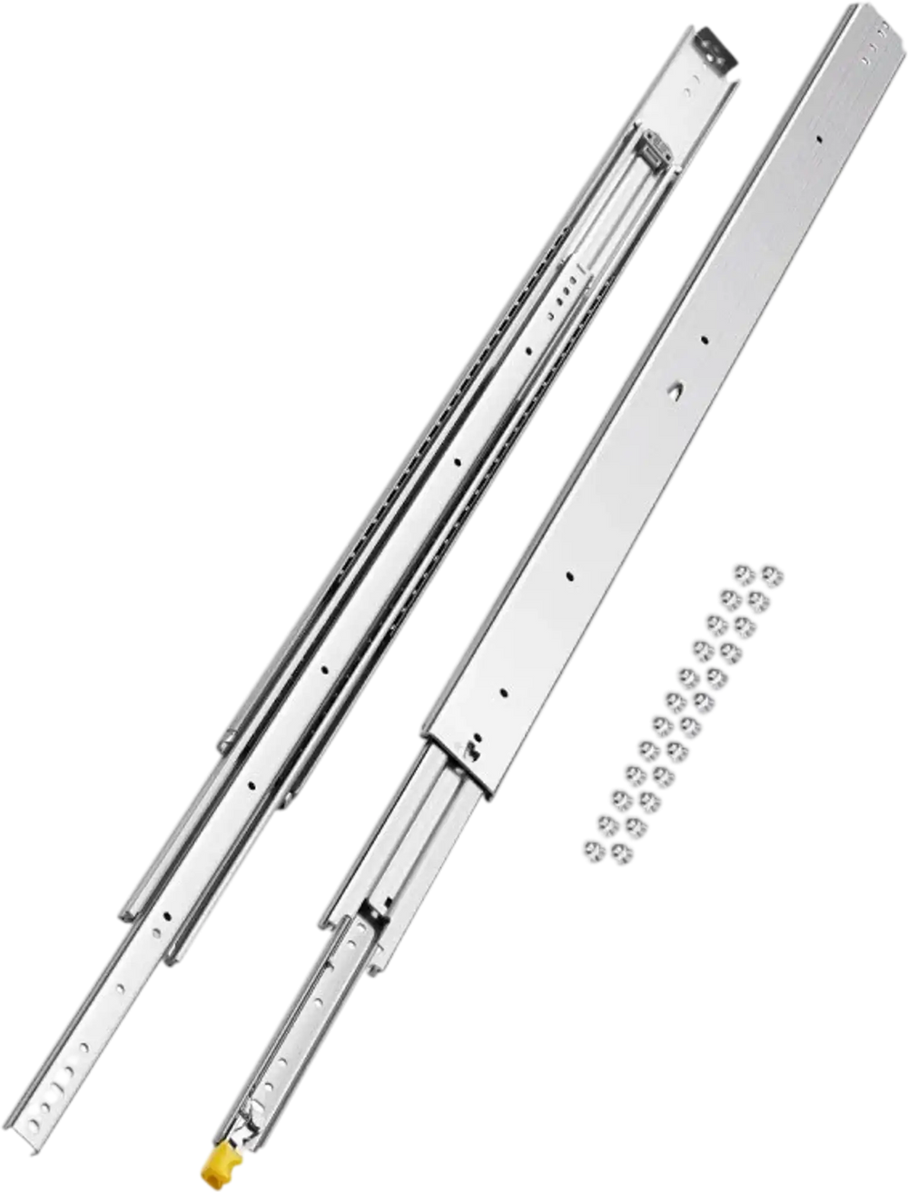 VEVOR 1 Pair Full Extension Drawer Slides 48 in, 500 lbs Load Capacity Locking Drawer Slides, Ball Bearing with Lock Side Mount Drawer Slide Rail