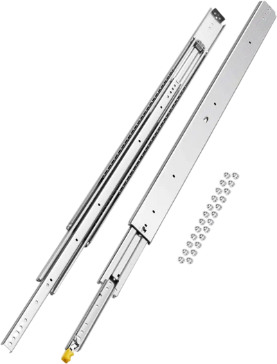 VEVOR 1 Pair Full Extension Drawer Slides 48 in, 500 lbs Load Capacity Locking Drawer Slides, Ball Bearing with Lock Side Mount Drawer Slide Rail