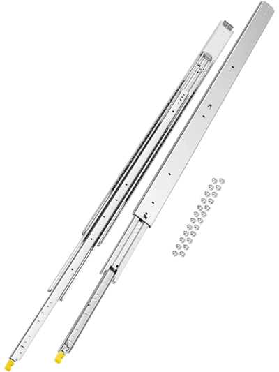 VEVOR 1 Pair Full Extension Drawer Slides 18 20 22 28 30 32 36 38 40 44 48 52 56 60 in, 500 lbs Load Capacity Locking Drawer Slides, Ball Bearing with Lock Side Mount Drawer Slide Rail
