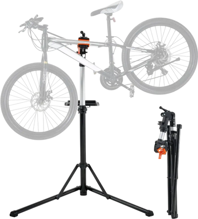 VEVOR Bike Repair Stand, 66 lbs Heavy-duty Aluminum Bicycle Repair Stand, Adjustable Height Bike Maintenance Workstand with Magnetic Tool Tray Telescopic Arm, Foldable Bike Work Stand for Home, Shops