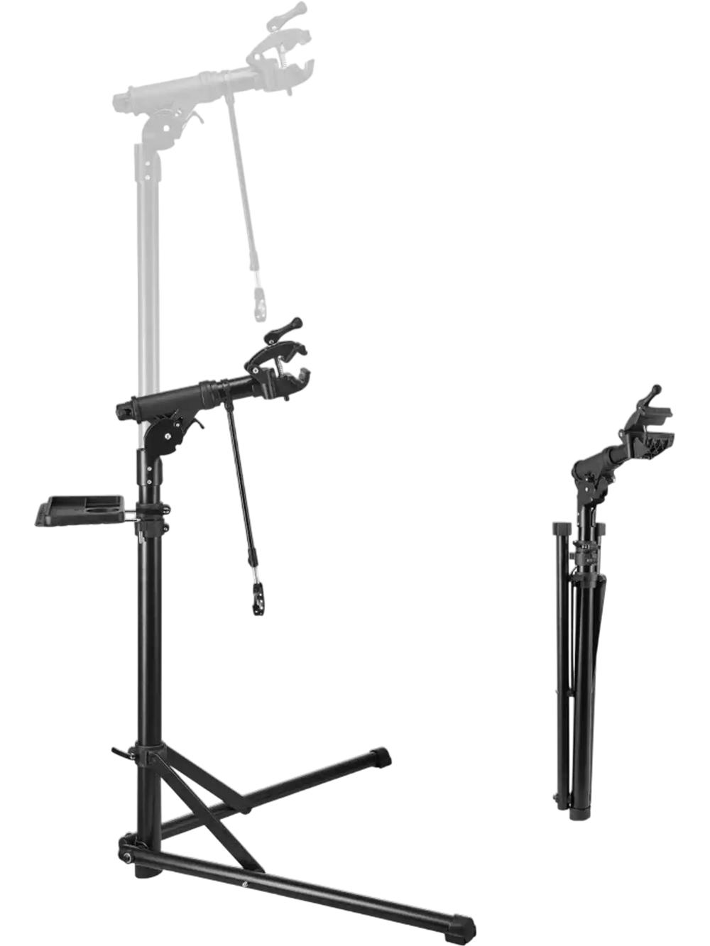 VEVOR Bike Repair Stand, 85 lb Heavy-duty Bicycle Work Stand with 40.7-64.1 in Adjustable Height & Magnetic Tool Tray, Foldable Bicycle Maintenance Rack, Shop Home Mechanics for Mountain & Road Bike