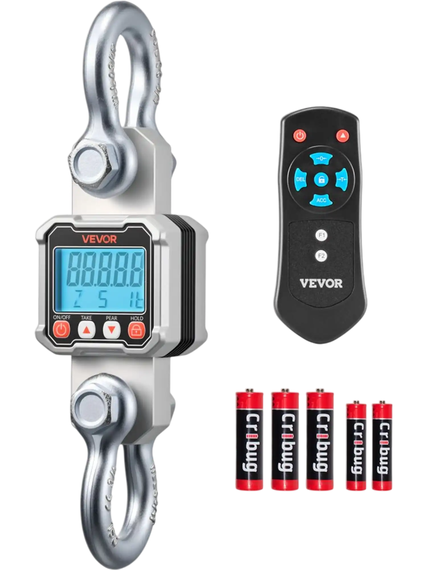 Vevor Crane Scale 6600 lbs Digital Industrial Hanging Scale with LCD Display & Remote New