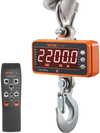 VEVOR Digital Crane Scale, 2200 lbs/1000 kg, Industrial Heavy Duty Hanging Scale with Remote Control, Cast Aluminum Case & LED Screen, High Precision for Construction, Factory, Farm, Hunting (Orange)