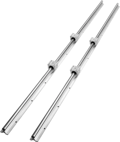 VEVOR Linear Guide Rail Set, SBR16 1500mm, 2 PCS 59 in/1500 mm SBR16 Guide Rails and 4 PCS SBR16UU Slide Blocks, Linear Rails and Bearings Kit for Automated Machines DIY Project CNC Router Machines