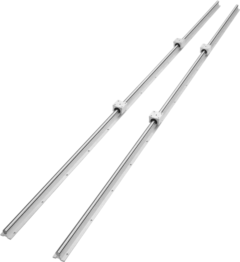 VEVOR Linear Motion Set, SBR20 2200mm, Comes with Two 86.6-inch SBR20 Rails & Four SBR20UU Blocks, Ideal for DIY CNC & Automated Projects