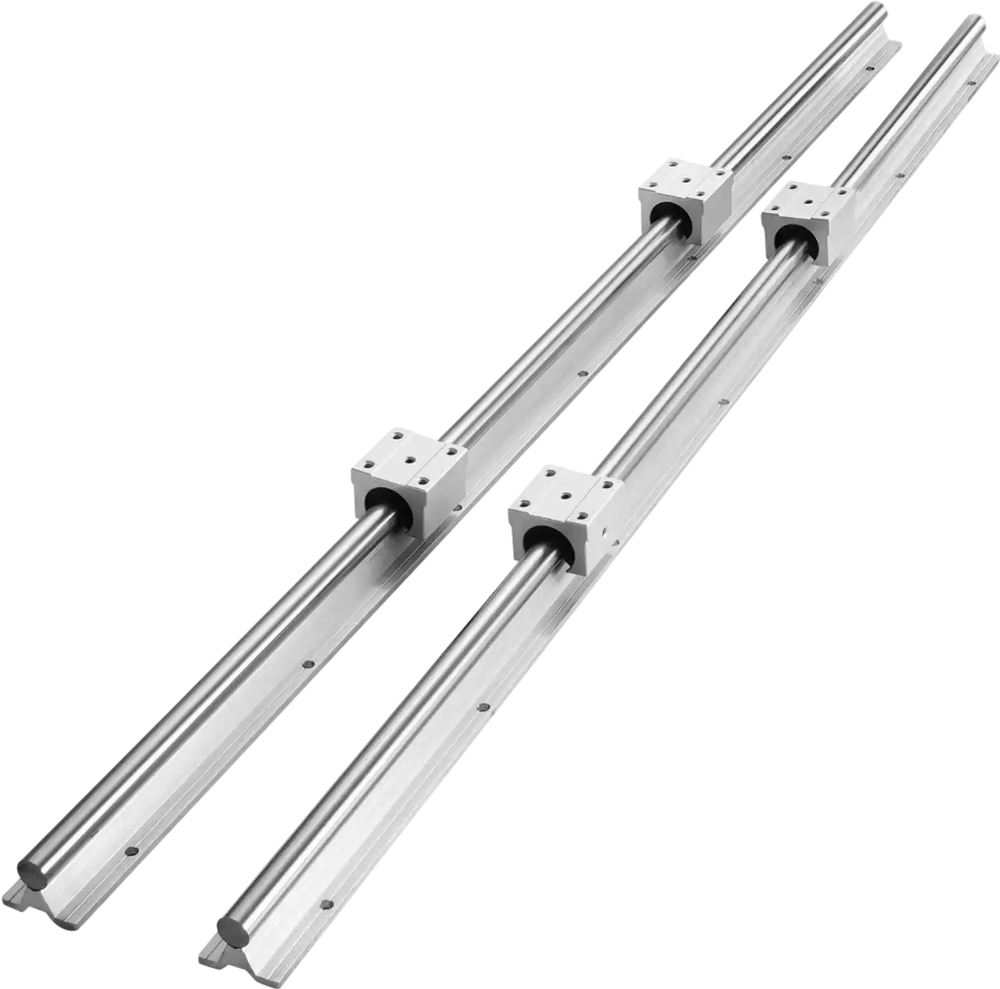 VEVOR Linear Rail Kit, SBR20 800mm, Includes 2 PCS 31.5 in SBR20 Rails & 4 PCS SBR20UU Blocks, Ideal for CNC Machines, Automation Projects, and DIY Crafts